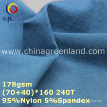 Tissu élastiques de chaîne de Spandex de nylon de Taslon avec le textile de plaid de 0.2cm (GLLML255)